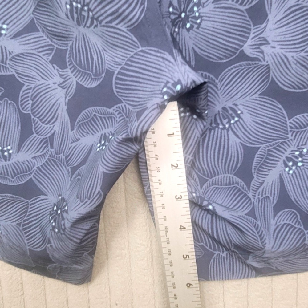 Hurley Mens XL Blue Floral Board Shorts Swim Trunks Drawstring Elastic Waist - Picture 6 of 8